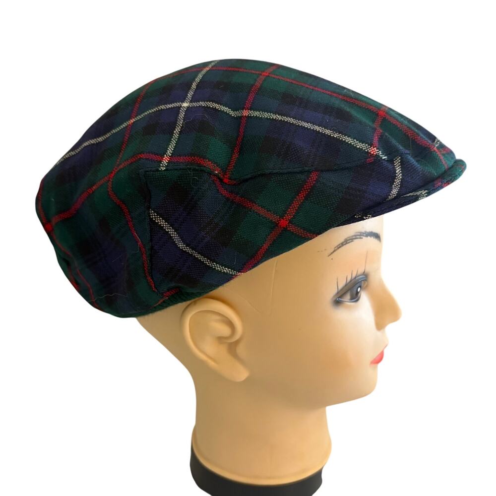 Ingles Buchan Scotland Wool Tartan Plaid Robertson Hunting Cap Hat Preppy